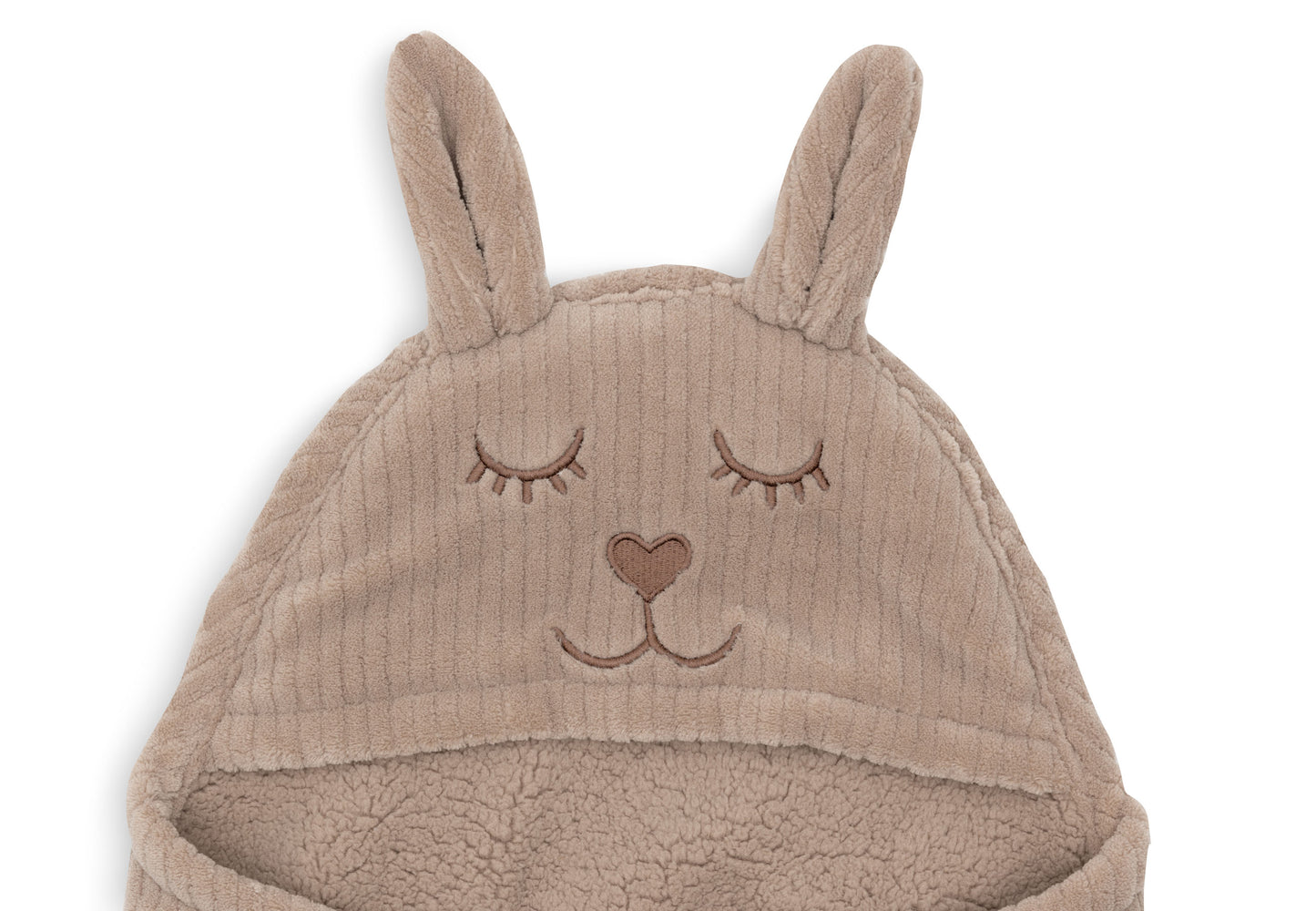Couverture portefeuille Bunny Cloudy Rib Milky Coffee
