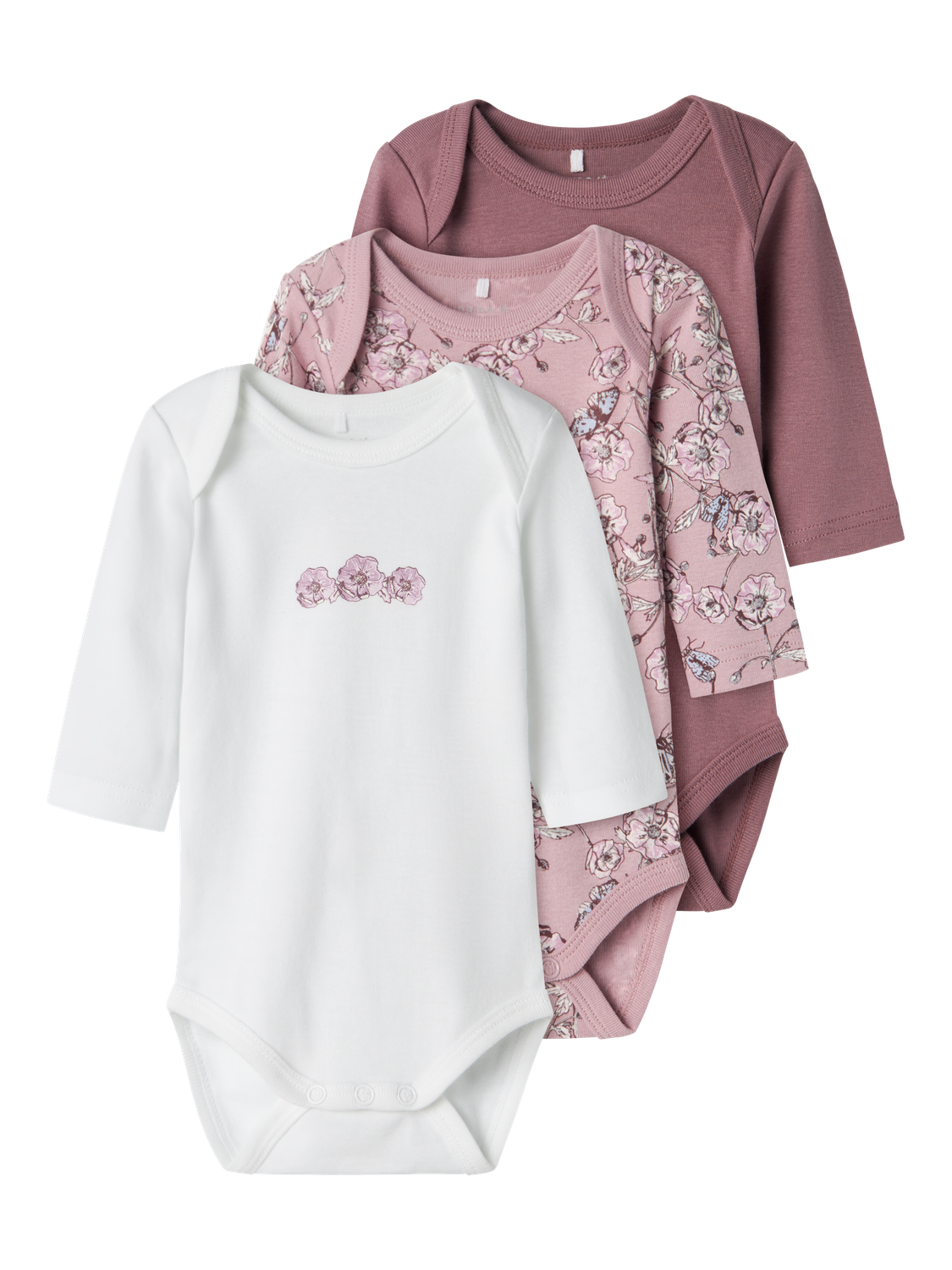 Bodies Name it baby Nbfbody 3p ls grape flower noos