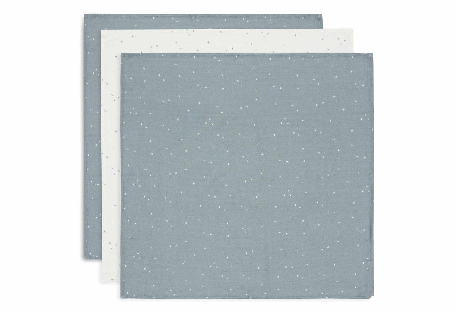 Lange Gaze de Coton Small 70x70cm Twinkling - Sea Green - 3 Unités