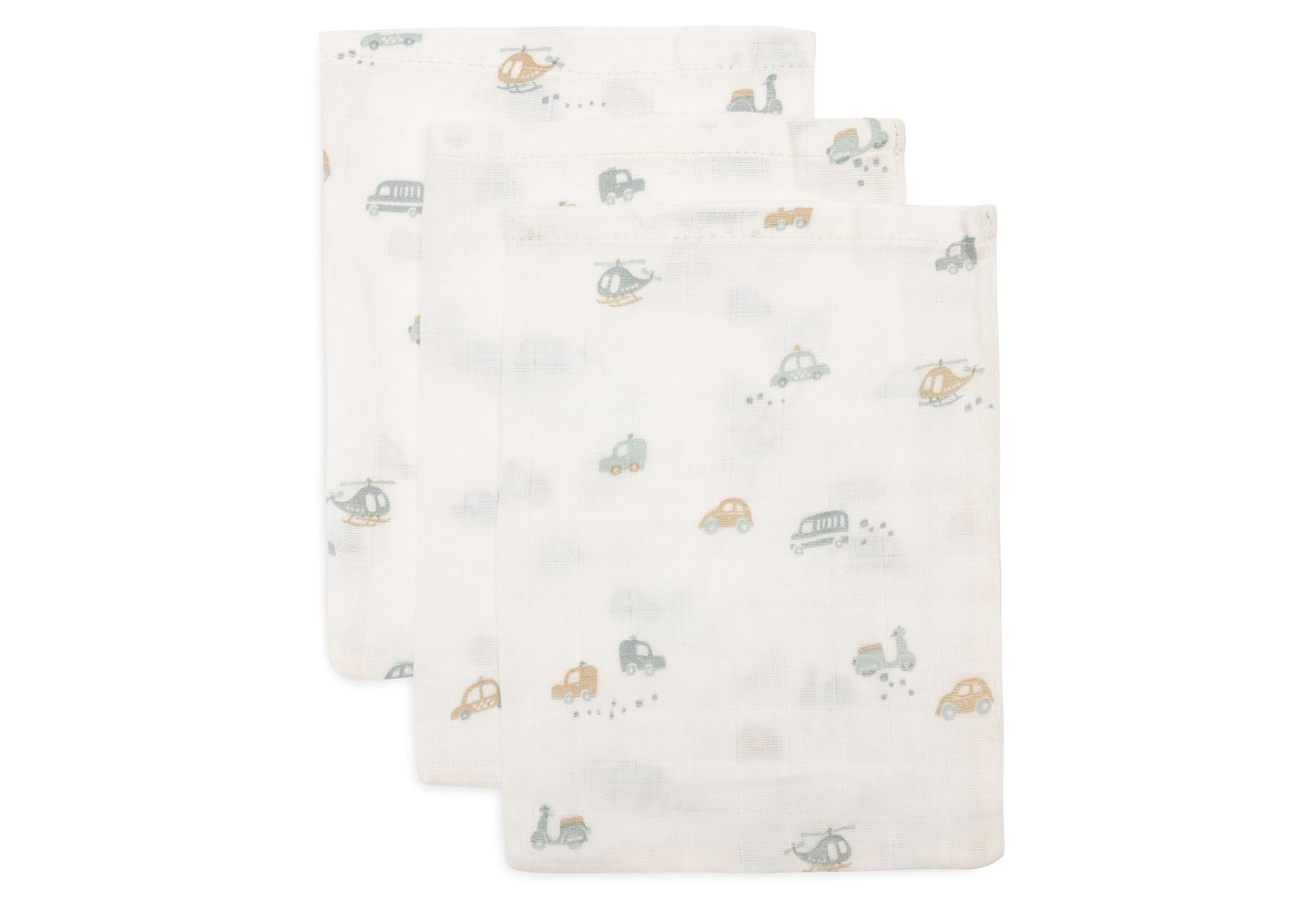 Gant de Toilette Gaze de Coton 15x20cm - On The Go - 3 Unités