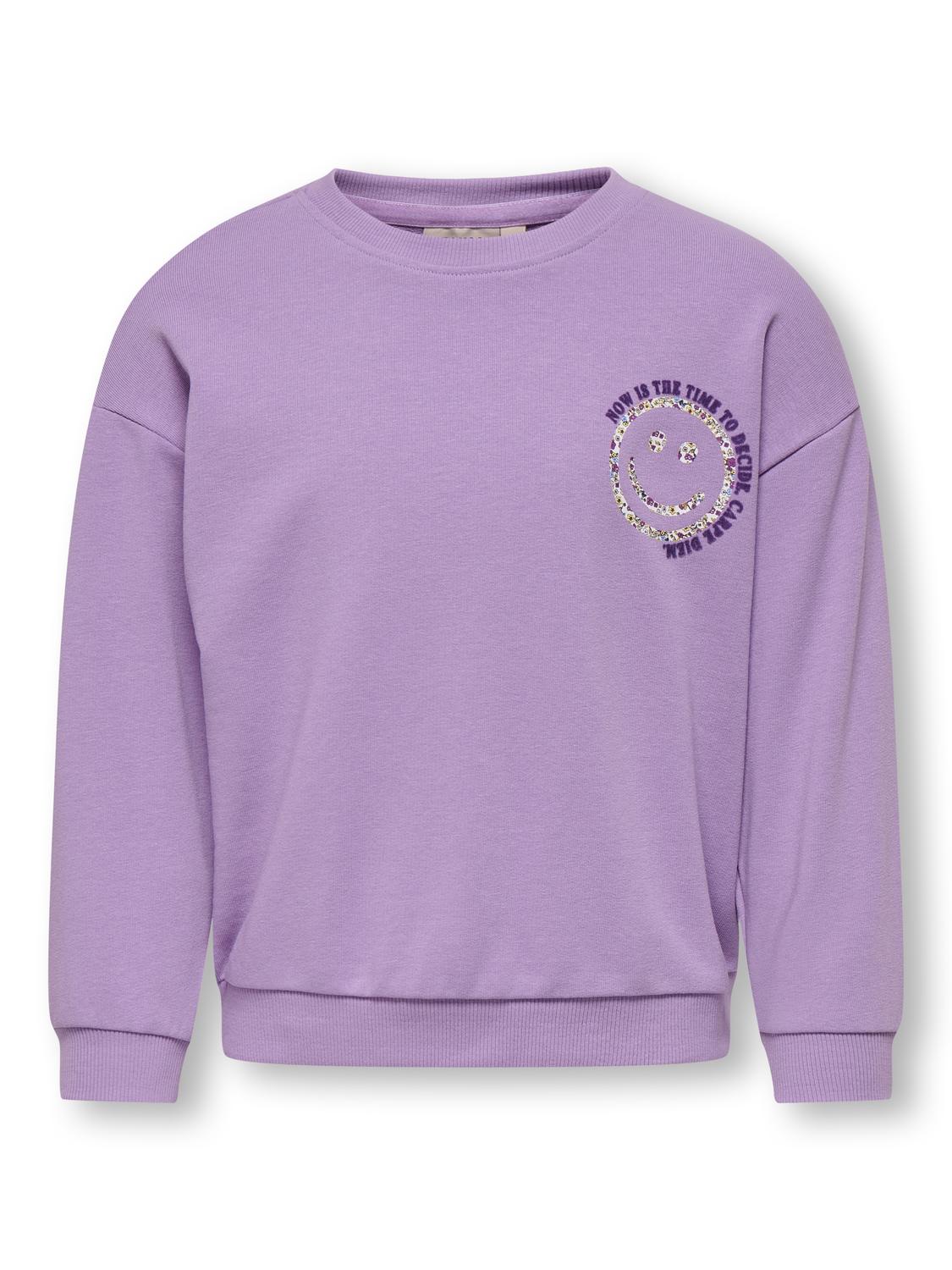 Sweat-shirt Kids mini girl Kmgleonora life l/s o-neck print ub swt