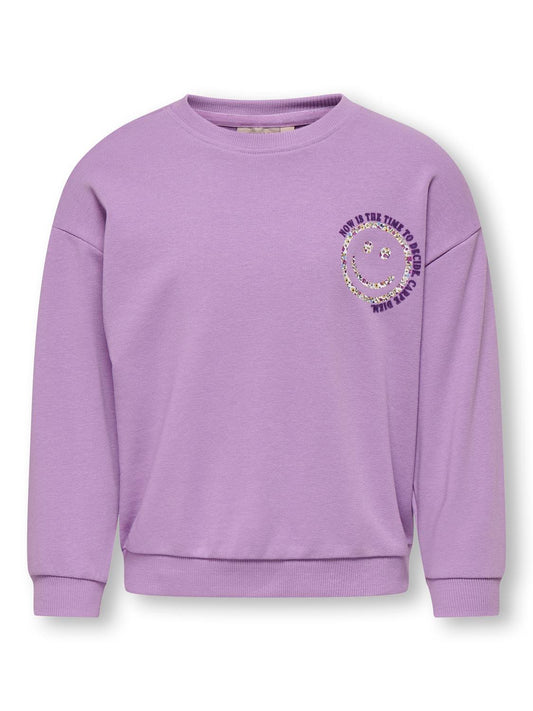 Sweat-shirt Kids mini girl Kmgleonora life l/s o-neck print ub swt