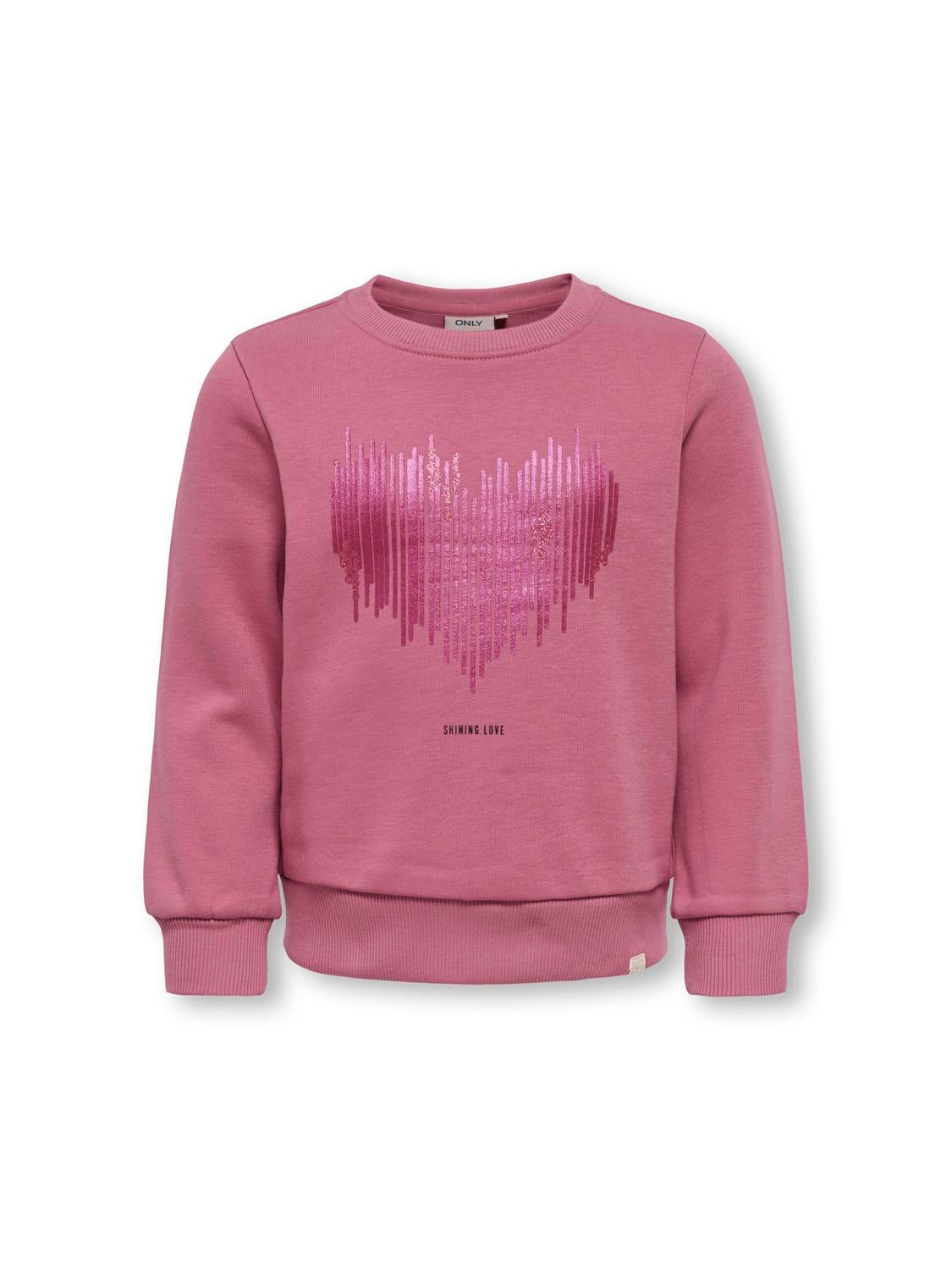 Sweat-shirt Kids mini girl Kmgbelinda life l/s reg glitter bru swt