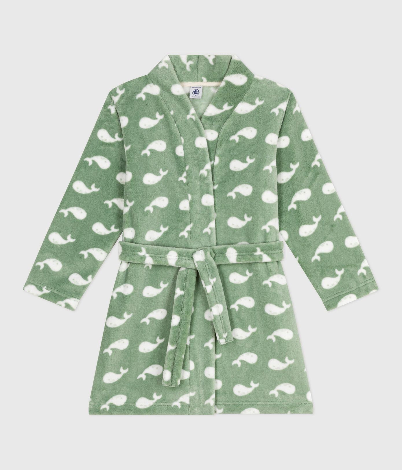 Robe de chambre mixte polaire PETIT BATEAU baleines