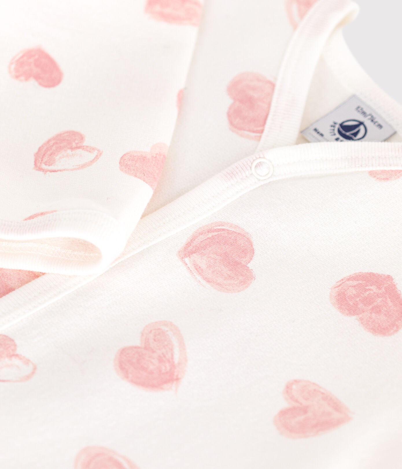 Dors-bien fille en molleton PETIT BATEAU cœurs
