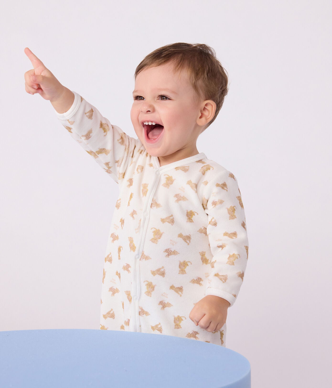 Dors-bien mixte en velours PETIT BATEAU léopards