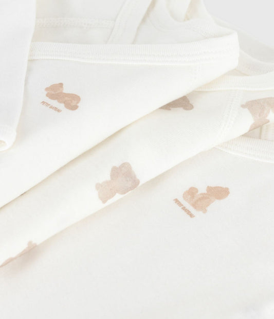 Lot de 3 bodies croisés manches longues mixte PETIT BATEAU