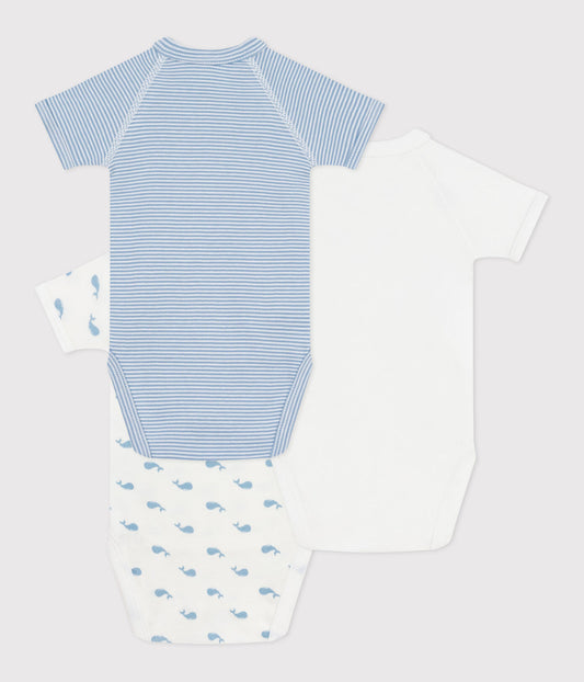 Lot de bodies croisés manches courtes PETIT BATEAU bébé