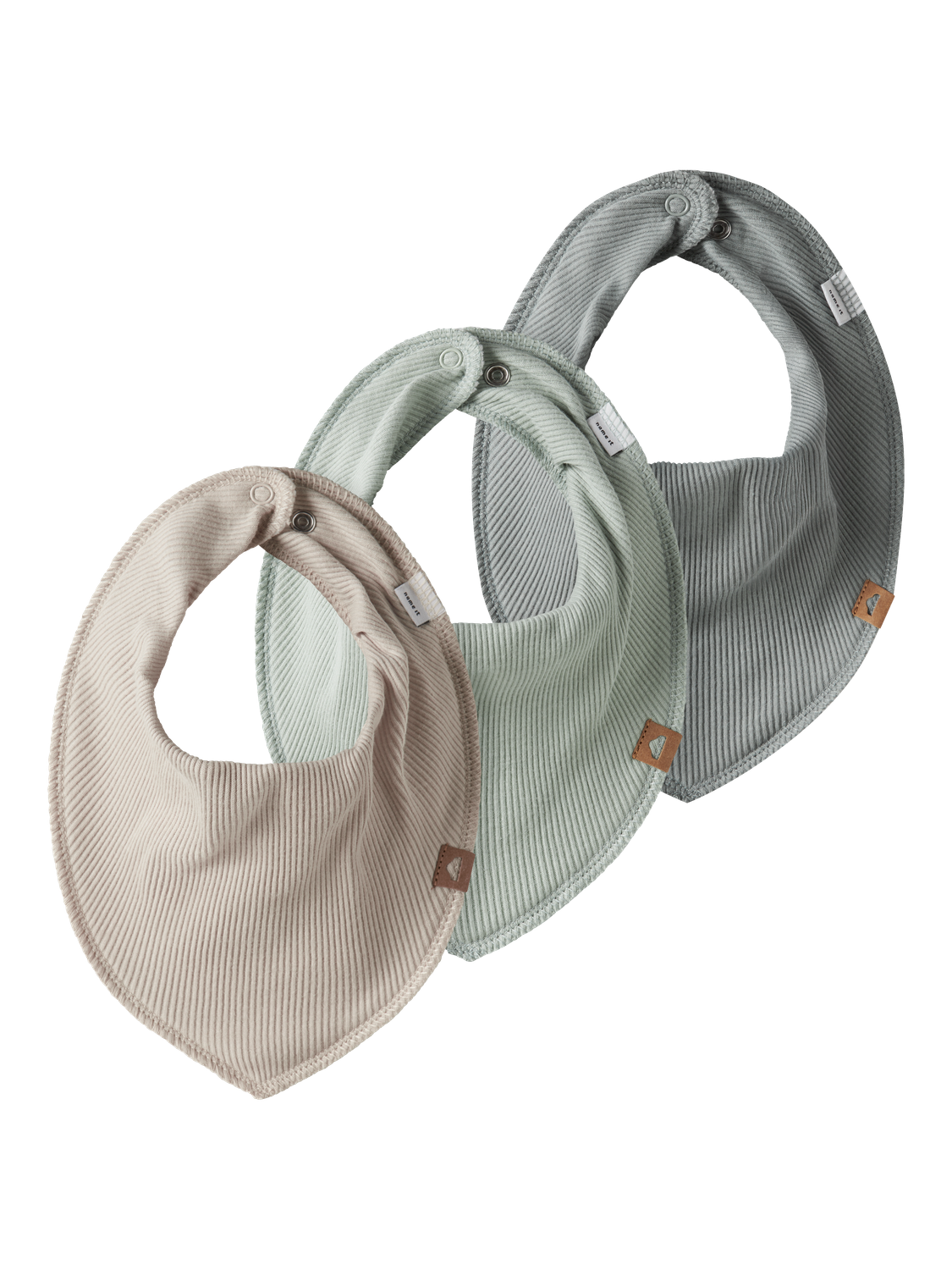 Bavoirs Name it baby Nbmyasimjush 3 pièces scarf bib rib