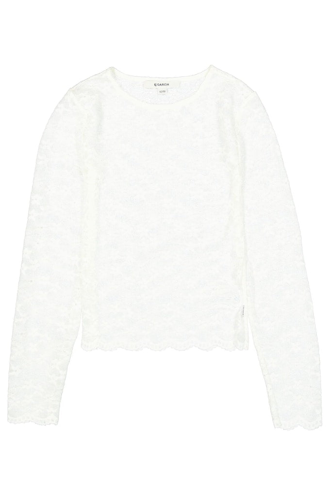 T-shirt manches longues fille blanc Garcia - S262605