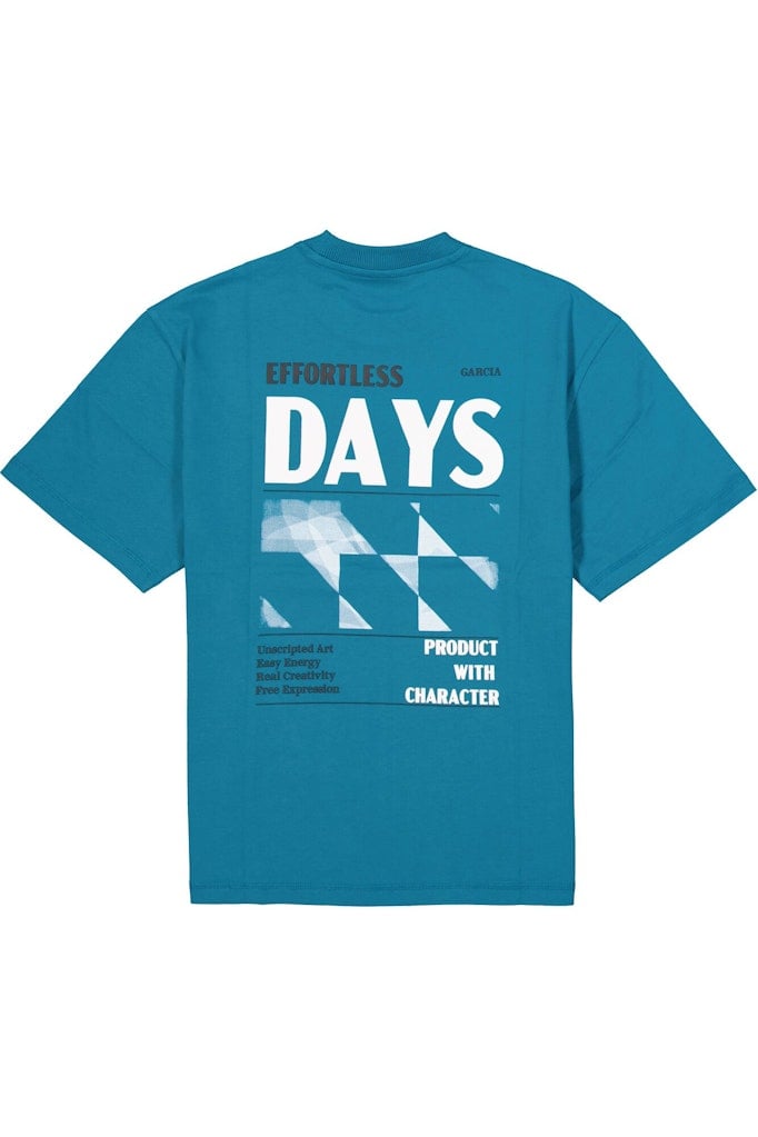 T-shirt GARCIA O263405-6750 teal blue