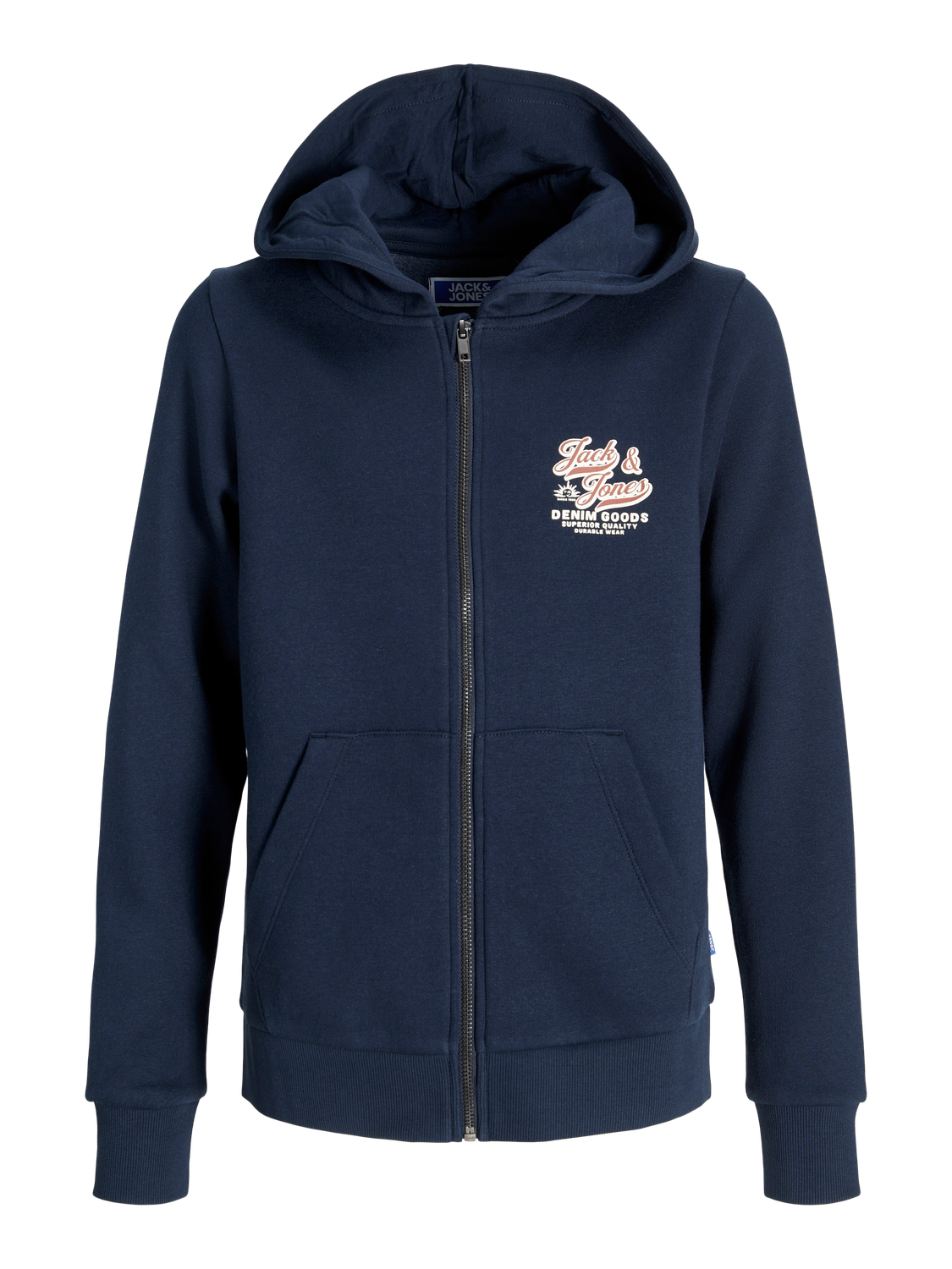 Cardigans en molleton Jack&jones mini Jjelogo zip hood 2col aw 25 noos mni