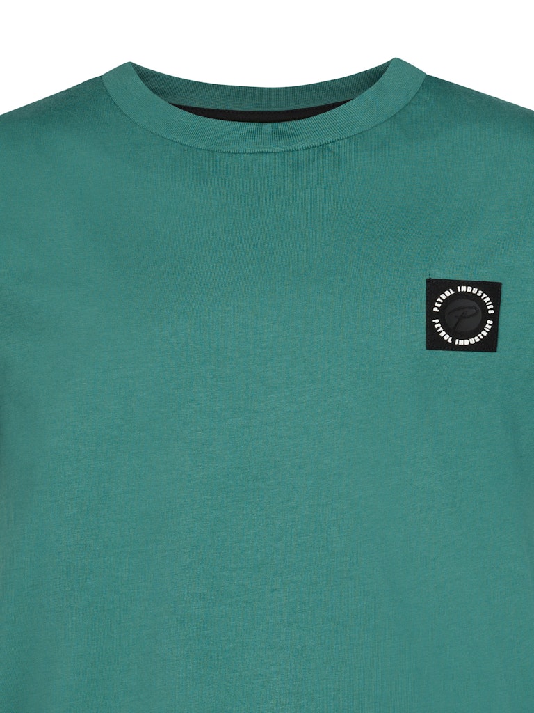 T-shirt manches courtes col rond garçon Petrol Industries - Teal Green