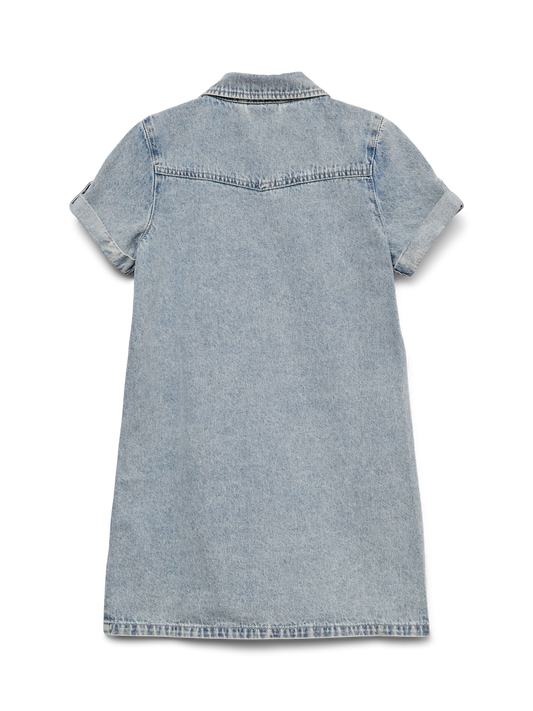 Robe courte Vero moda girl Vmjennie ss short denim dress ga girl