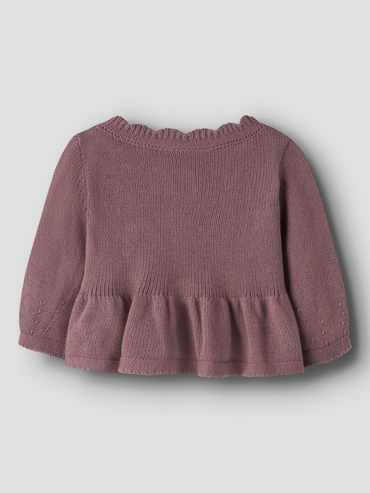 Cardigan court en maille côtelée bébé fille Lil' Atelier - Ramla