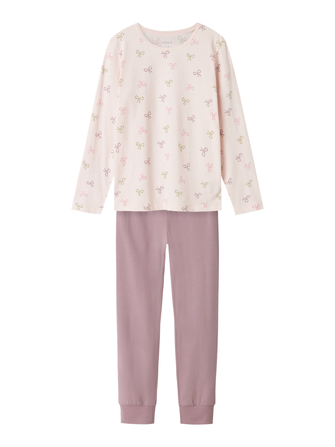 Ensembles pyjama Name it kids Nkfnightset barely pink bow noos