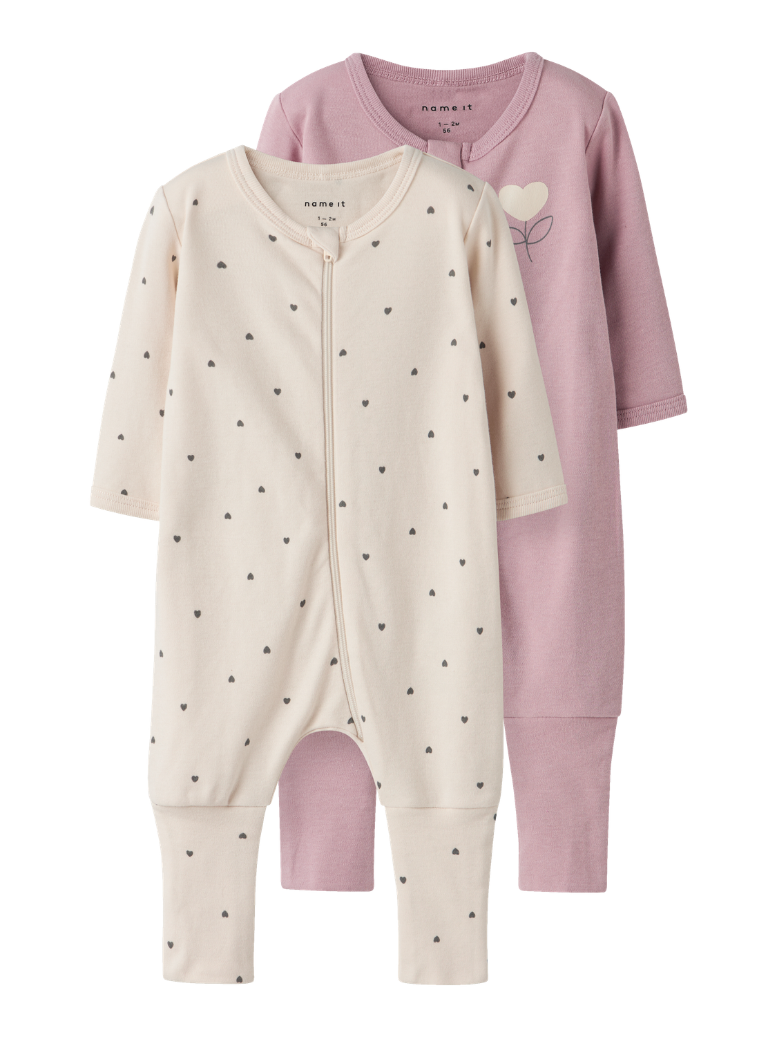 Pyjamas Name it baby Nbfnightsuit 2p zip ff heart noos