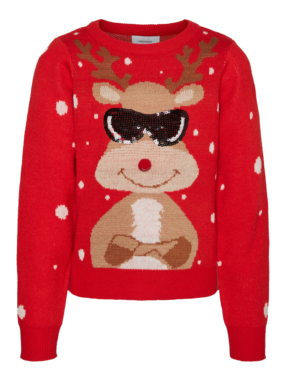 Pull-overs Vero moda girl Vmnewtinsel ls o-neck blouse xmas girl