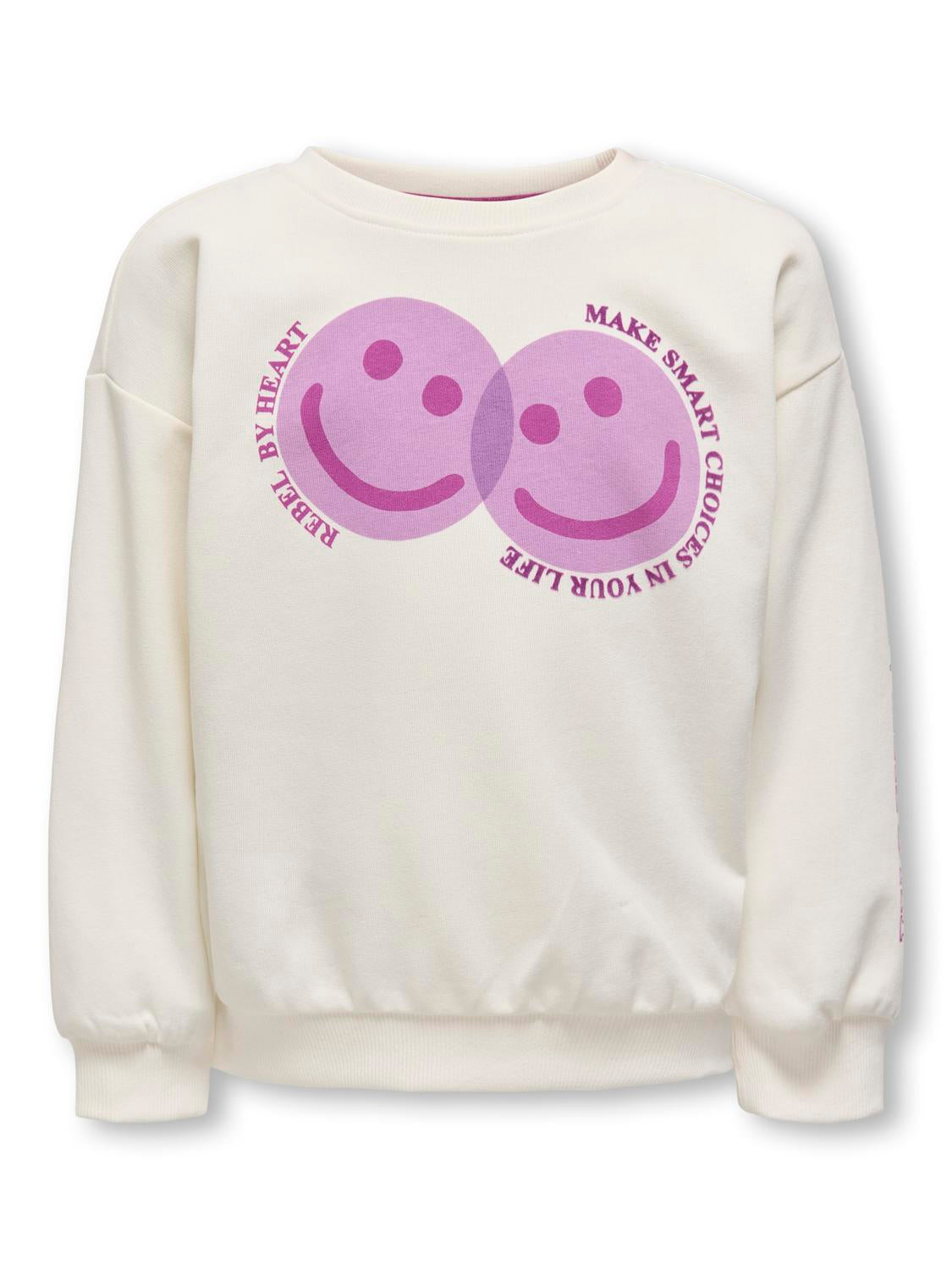 Sweat-shirt Kids mini girl Kmgleonora life l/s o-neck print ub swt