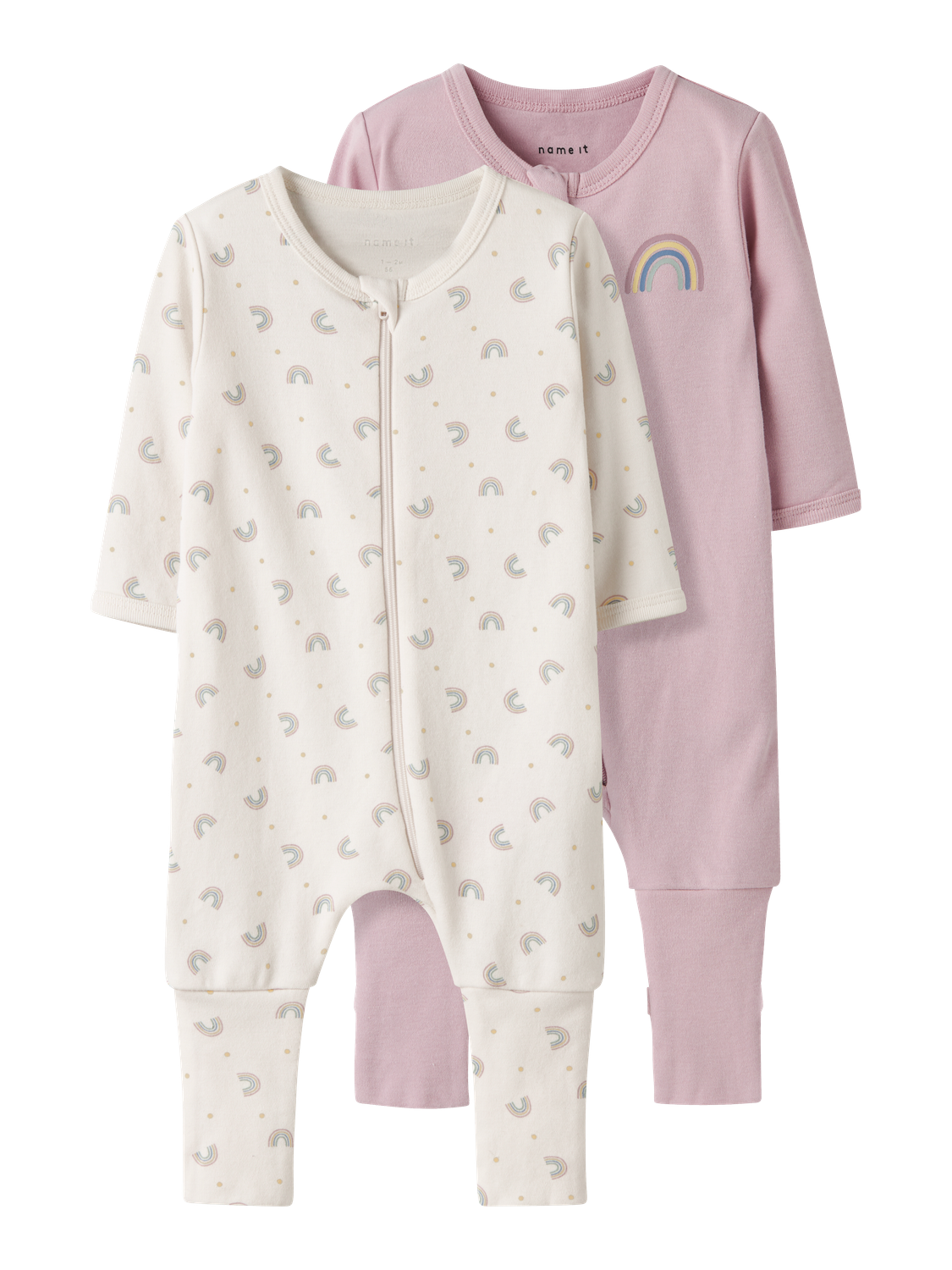 Pyjamas Name it baby Nbfnightsuit 2p zip ff jet rainbow noos