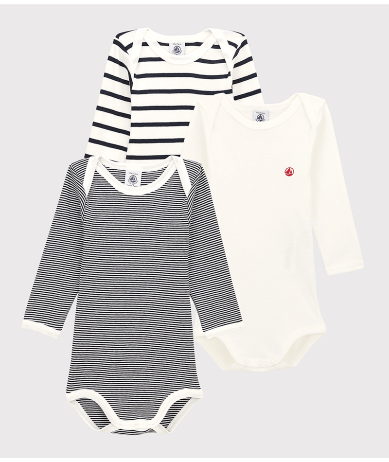 Lot de 3 bodies manches longues bébé