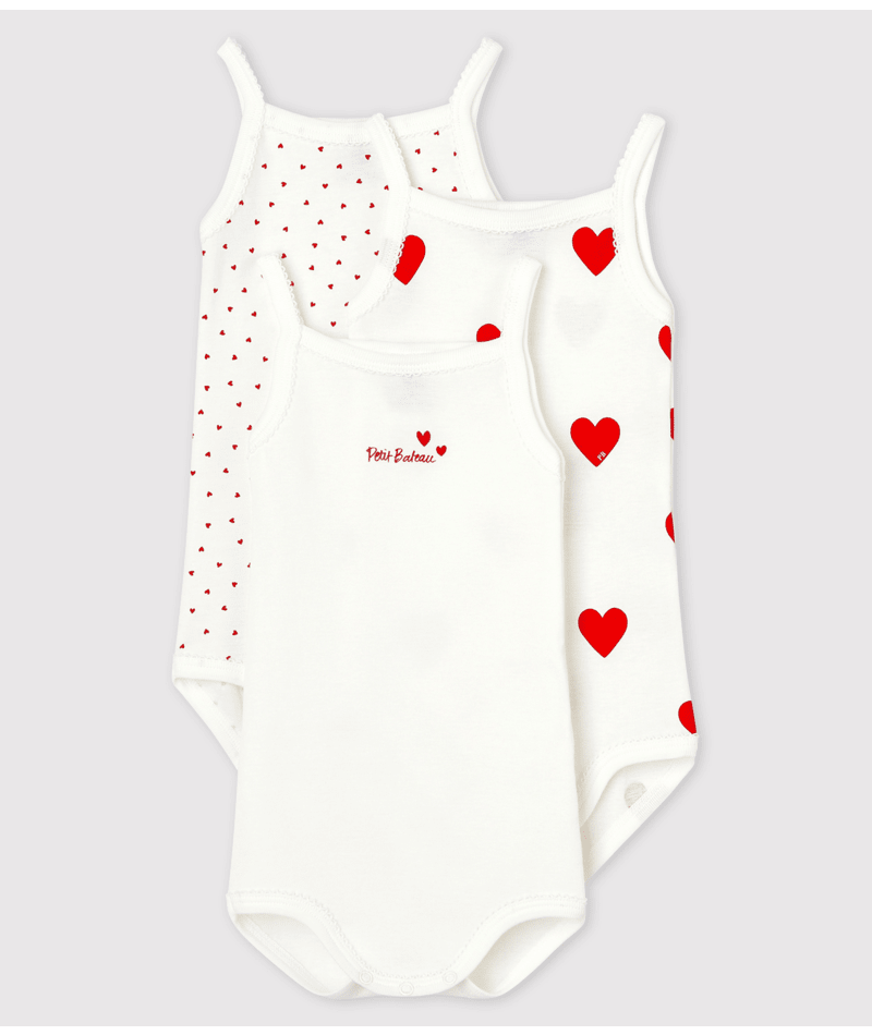 Lot de 3 bodies à bretelles bébé