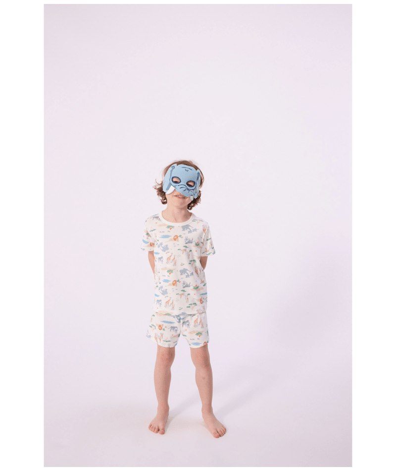 Pyjama short + masque imprimé savane PETIT BATEAU A0F6M