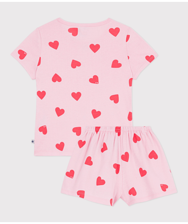 Pyjama short enfant imprimé coeurs PETIT BATEAU A0F87