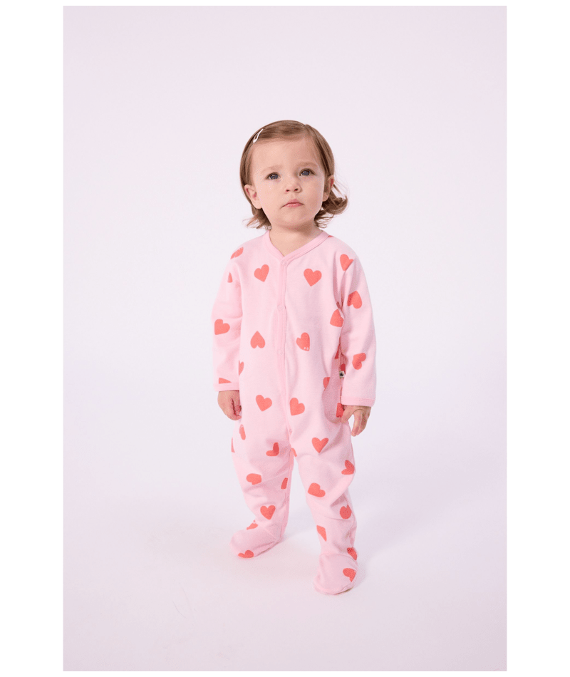 Pyjama bébé imprimé coeurs PETIT BATEAU A0FAZ