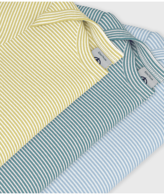 Lot de 3 bodies mixte manches courtes PETIT BATEAU A0FP3