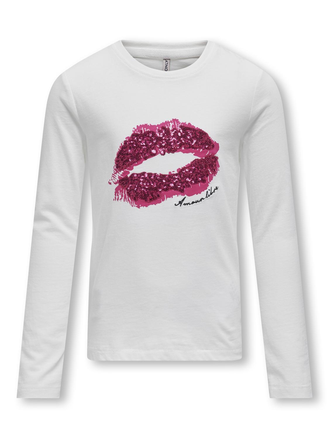 T-shirts Kids only girl Kogkita life l/s o-neck print jrs