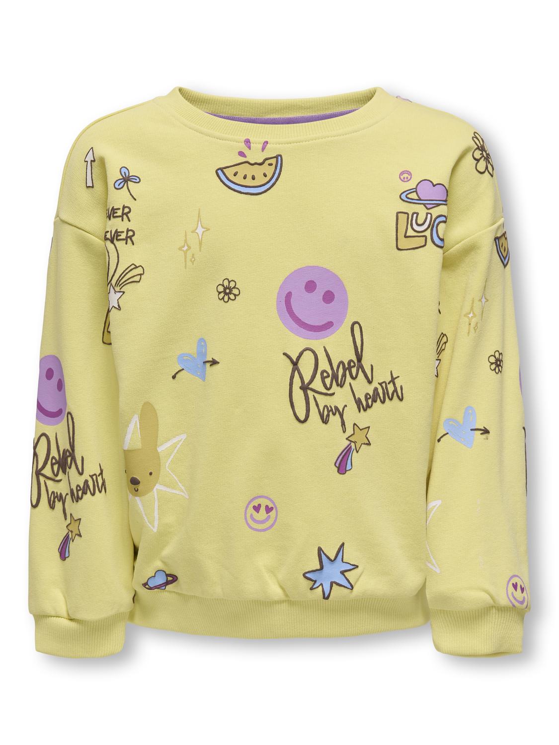 Sweat-shirt Kids mini girl Kmgleonora life l/s o-neck print ub swt