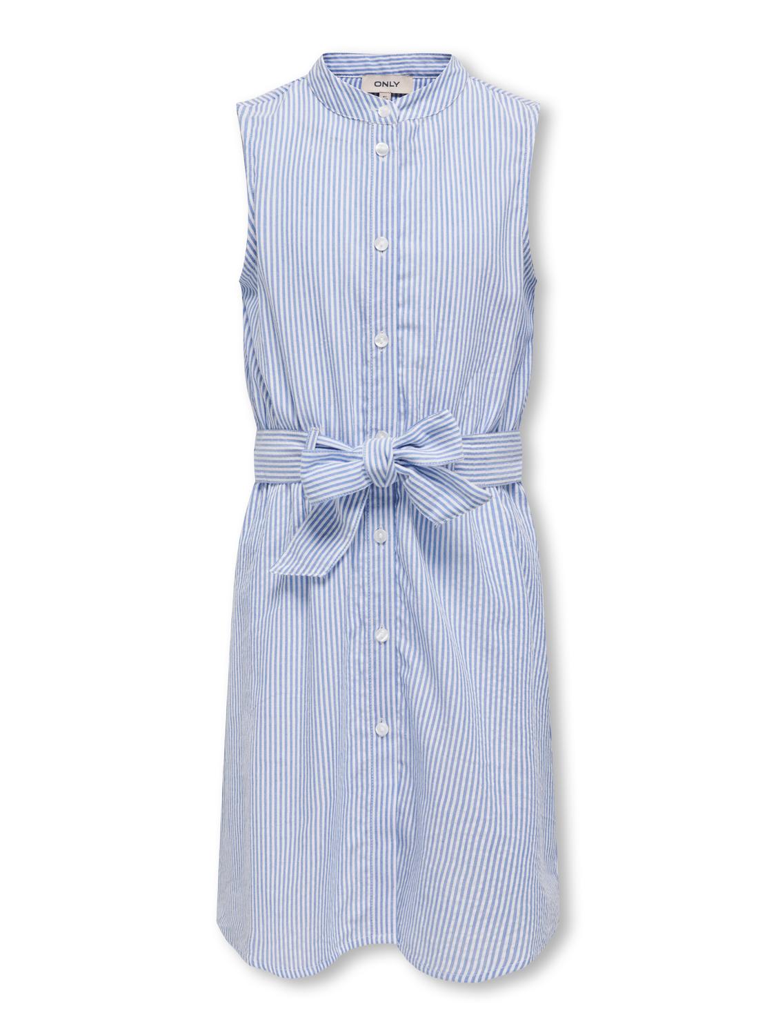 Robe courte-Kids only girl-KOGSMILLA S/L BELT DRESS WVN