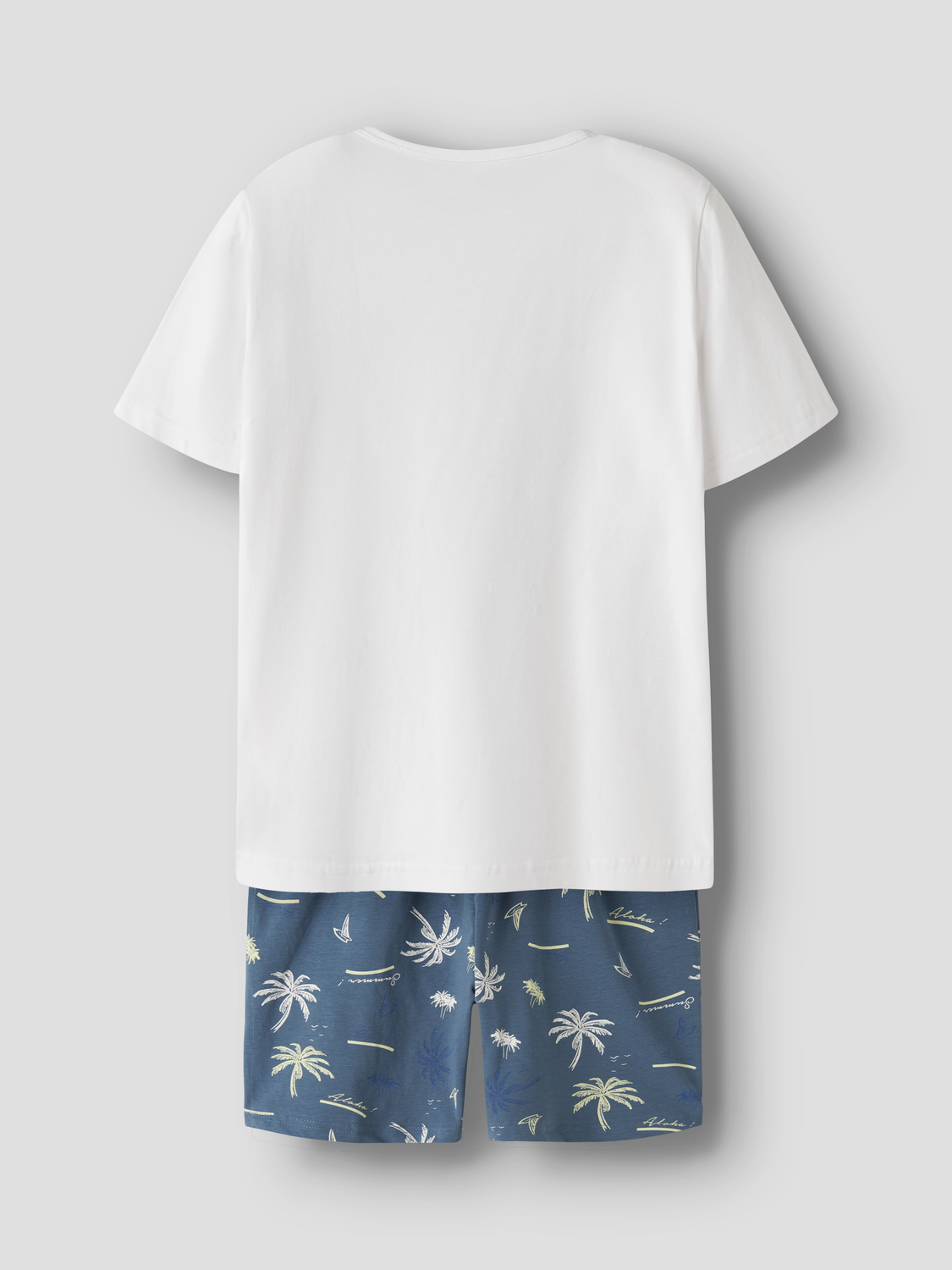 Ensembles pyjama Name it kids Nkmnightset ss bluefin palm noos