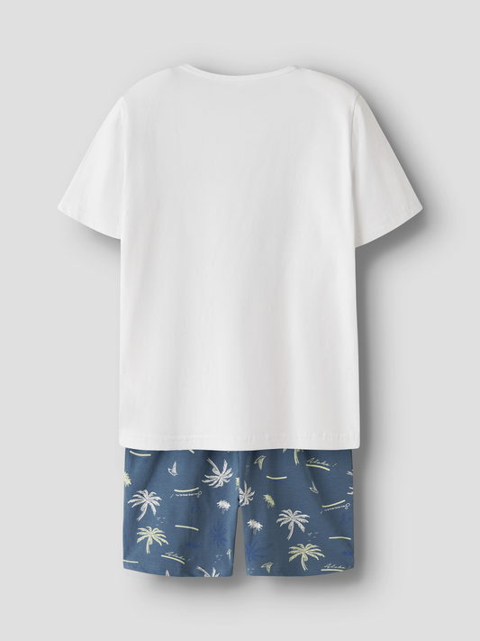 Ensembles pyjama Name it kids Nkmnightset ss bluefin palm noos