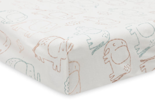 Housse matelas à langer Jersey 50x70cm Elephant Tales