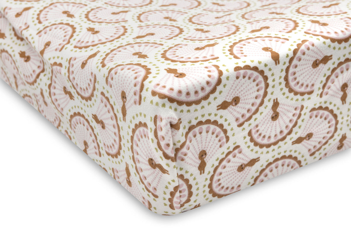 Housse matelas à langer Jersey 50x70cm Jollein - Soft Plumes - détail