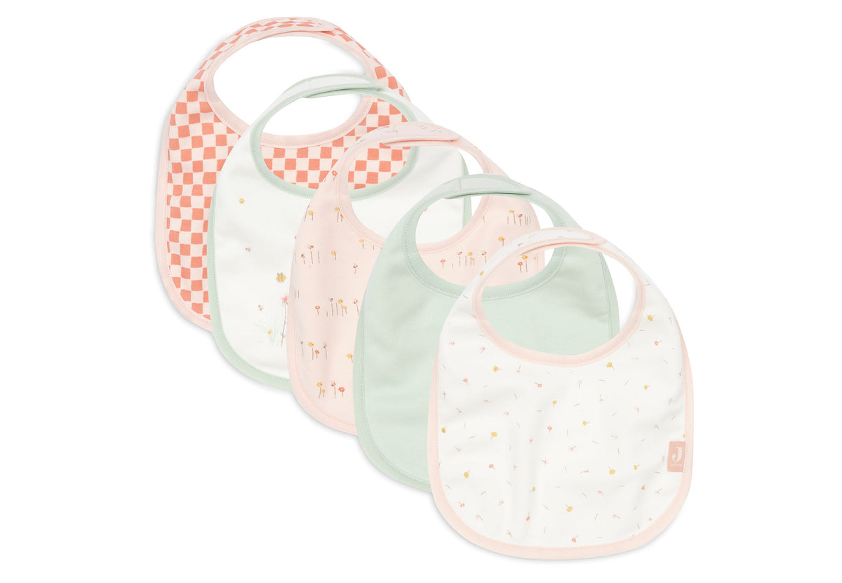 Bavoir Jersey Imperméable Jollein - Pretty Picnic - 5 Unités