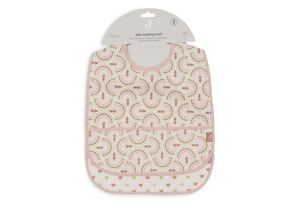 Bavoir Imperméable Jollein - Soft Plumes - 2 Unités - détail