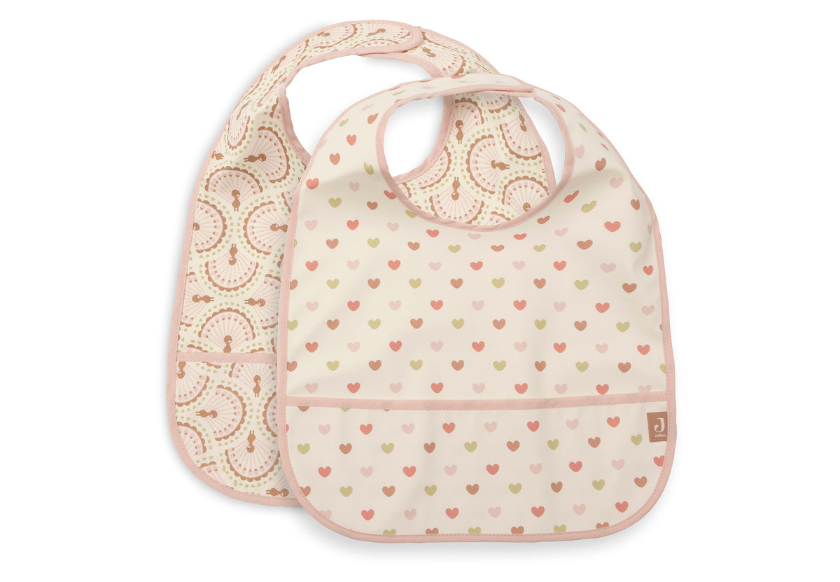Bavoir Imperméable Jollein - Soft Plumes - 2 Unités