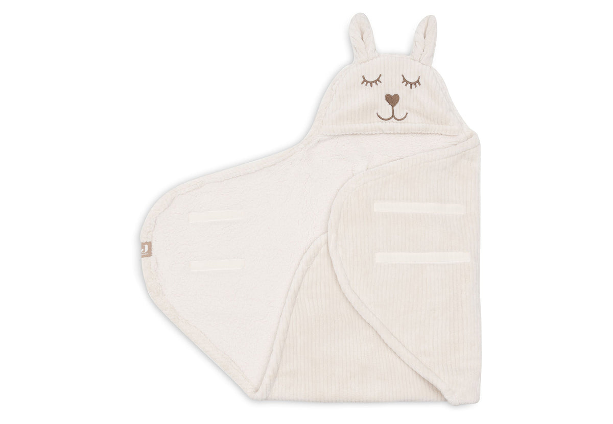 Couverture portefeuille Bunny Cloudy Rib Jollein - Oatmeal