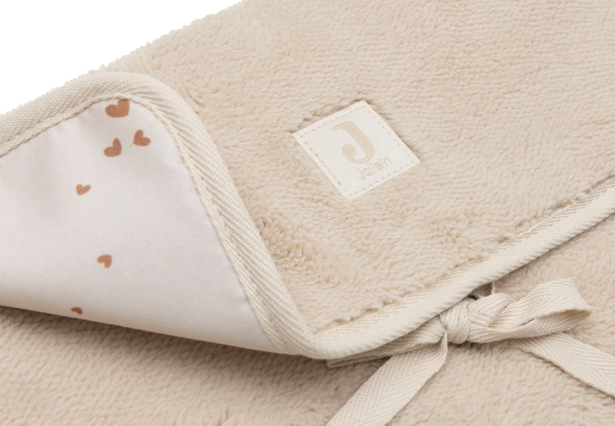 Tapis à langer nomade Fluffy Jollein - Sand - détail