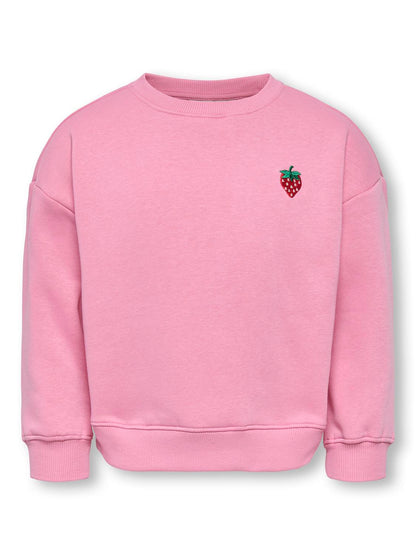 Sweat-shirt-Kids mini girl-KMGSWEAT L/S CREW EMB LOOSE SWT NOOS