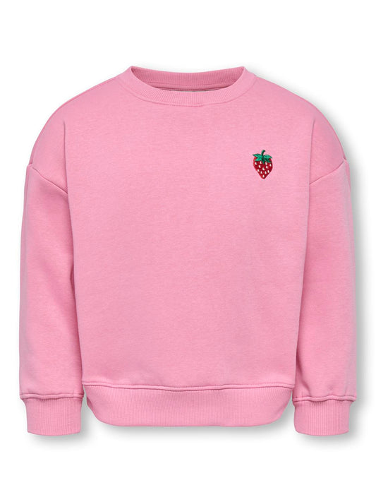 Sweat-shirt-Kids mini girl-KMGSWEAT L/S CREW EMB LOOSE SWT NOOS