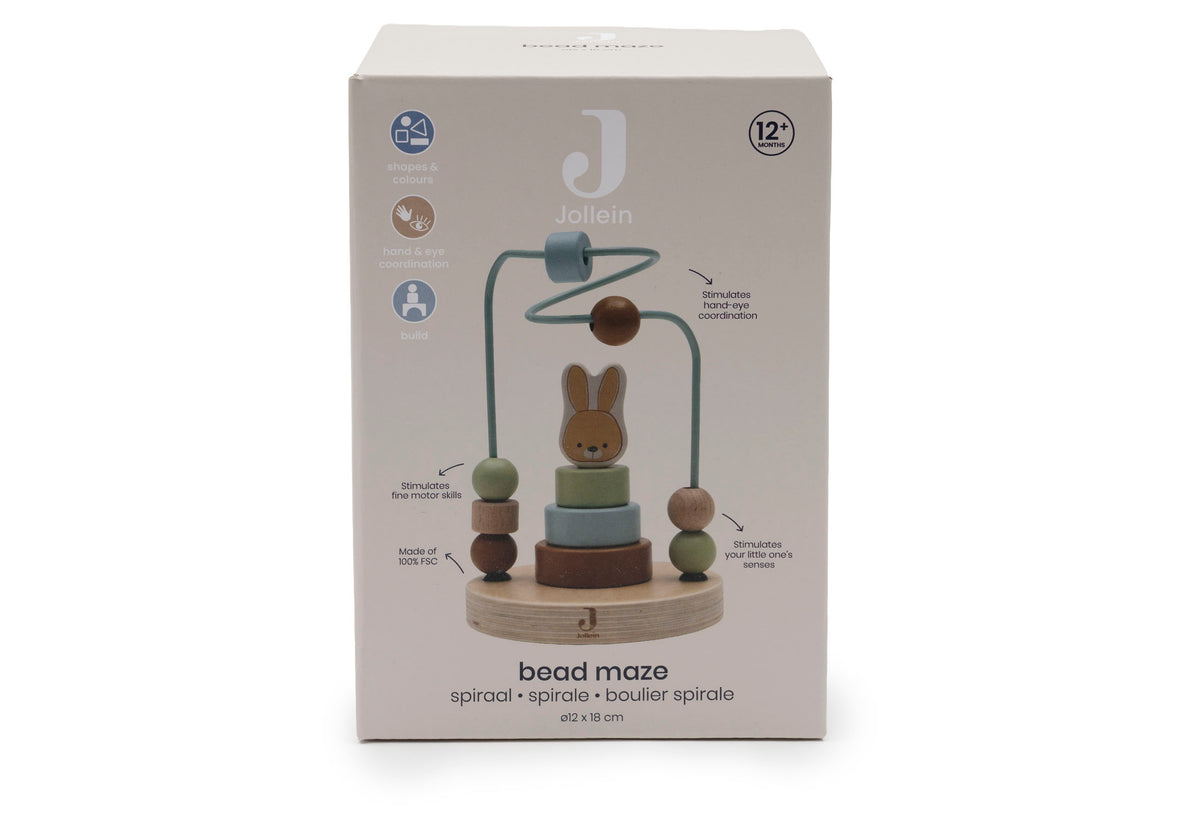 Boulier Spirale/Empilable en Bois Jollein - Bunny Luz - détail