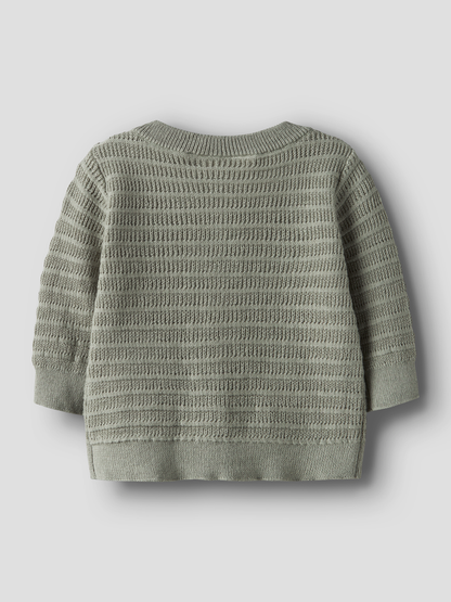 Cardigan en maille bébé garçon Lil' Atelier - Thunder Seagrass
