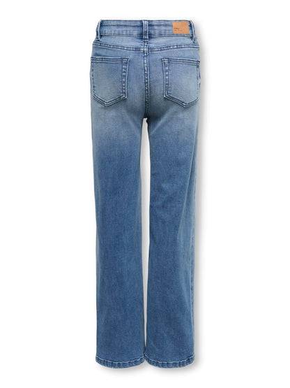Jean wide bleu denim moyen fille Kids Only Girl - Juicy-wauw