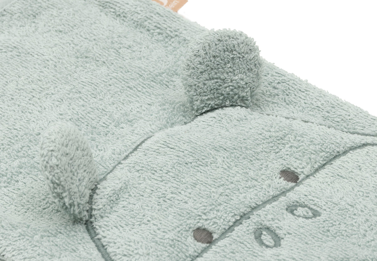Gant de toilette Éponge Jollein - Hippo Happy - détail