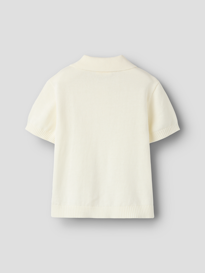 Polo en maille garçon Lil' Atelier - Hitos Lait de coco