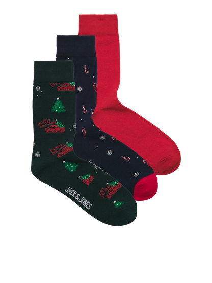 Chaussettes-Jack&jones junior-JACXMAS STOCK SOCKS 3 PACK JNR